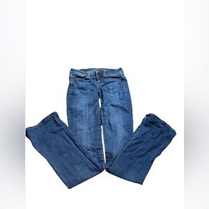 American Eagle, dark blue jeans, low waisted bell bottom